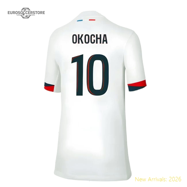 2024-2025 PSG Away Shirt (Kids) (Okocha 10)-Vantage Point Soccer